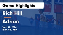 Rich Hill  vs Adrian  Game Highlights - Jan. 19, 2024