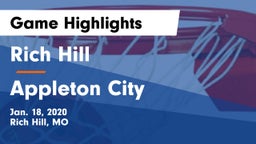 Rich Hill  vs Appleton City  Game Highlights - Jan. 18, 2020