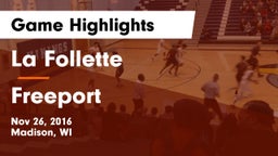 La Follette  vs Freeport Game Highlights - Nov 26, 2016