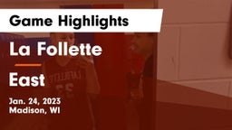 La Follette  vs East  Game Highlights - Jan. 24, 2023