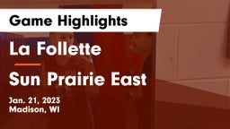 La Follette  vs Sun Prairie East  Game Highlights - Jan. 21, 2023