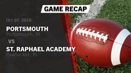 Recap: Portsmouth  vs. St. Raphael Academy  2016