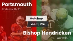 Matchup: Portsmouth vs. Bishop Hendricken  2016