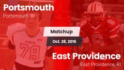 Matchup: Portsmouth vs. East Providence  2016