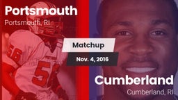 Matchup: Portsmouth vs. Cumberland  2016