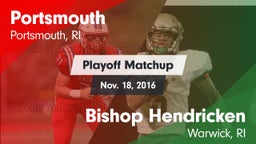 Matchup: Portsmouth vs. Bishop Hendricken  2016