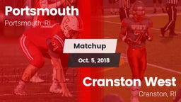 Matchup: Portsmouth vs. Cranston West  2018