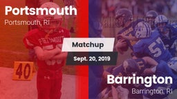 Matchup: Portsmouth vs. Barrington  2019