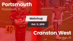 Matchup: Portsmouth vs. Cranston West  2019