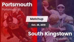 Matchup: Portsmouth vs. South Kingstown  2019