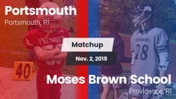 Matchup: Portsmouth vs. Moses Brown School 2019