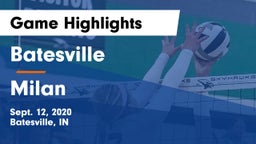 Batesville  vs Milan  Game Highlights - Sept. 12, 2020
