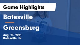 Batesville  vs Greensburg  Game Highlights - Aug. 23, 2021