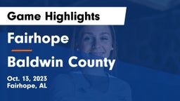 Fairhope  vs Baldwin County Game Highlights - Oct. 13, 2023