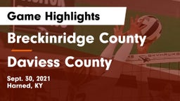 Breckinridge County  vs Daviess County  Game Highlights - Sept. 30, 2021