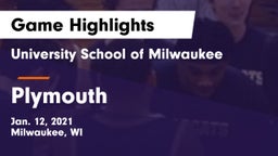 University School of Milwaukee vs Plymouth Game Highlights - Jan. 12, 2021