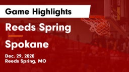Reeds Spring  vs Spokane  Game Highlights - Dec. 29, 2020