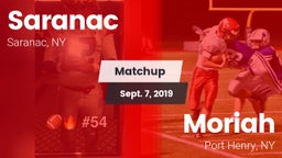 Matchup: Saranac  vs. Moriah  2019