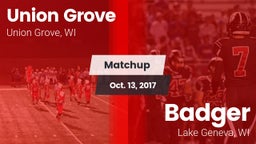 Matchup: Union Grove High vs. Badger  2017