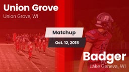 Matchup: Union Grove High vs. Badger  2018