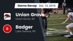 Recap: Union Grove  vs. Badger  2018