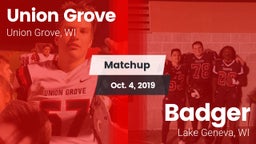 Matchup: Union Grove High vs. Badger  2019
