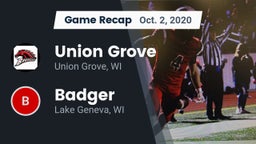 Recap: Union Grove  vs. Badger  2020