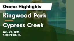 Kingwood Park  vs Cypress Creek  Game Highlights - Jan. 22, 2021