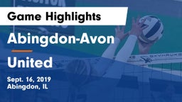 Abingdon-Avon  vs United Game Highlights - Sept. 16, 2019