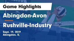 Abingdon-Avon  vs Rushville-Industry Game Highlights - Sept. 19, 2019