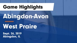 Abingdon-Avon  vs West Praire Game Highlights - Sept. 26, 2019