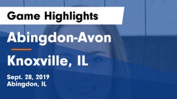 Abingdon-Avon  vs Knoxville, IL Game Highlights - Sept. 28, 2019