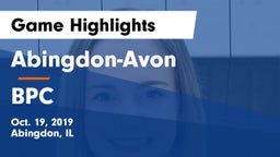 Abingdon-Avon  vs BPC Game Highlights - Oct. 19, 2019