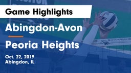 Abingdon-Avon  vs Peoria Heights Game Highlights - Oct. 22, 2019