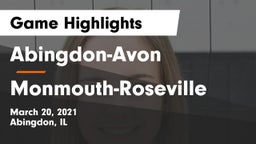 Abingdon-Avon  vs Monmouth-Roseville  Game Highlights - March 20, 2021