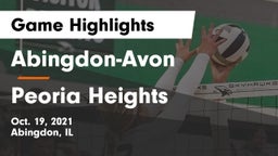 Abingdon-Avon  vs Peoria Heights Game Highlights - Oct. 19, 2021
