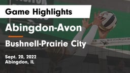 Abingdon-Avon  vs Bushnell-Prairie City Game Highlights - Sept. 20, 2022