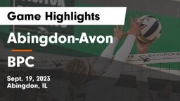 Abingdon-Avon  vs BPC Game Highlights - Sept. 19, 2023