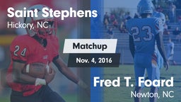 Matchup: Saint Stephens High vs. Fred T. Foard  2016
