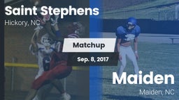 Matchup: Saint Stephens High vs. Maiden  2017