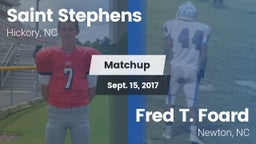 Matchup: Saint Stephens High vs. Fred T. Foard  2017