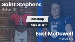 Matchup: Saint Stephens High vs. East McDowell  2017