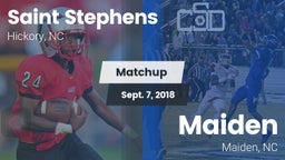 Matchup: Saint Stephens High vs. Maiden  2018