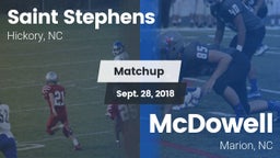 Matchup: Saint Stephens High vs. McDowell   2018