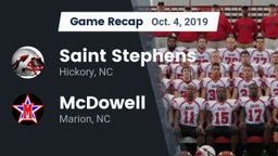 Recap: Saint Stephens  vs. McDowell   2019