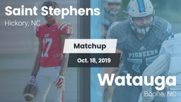 Matchup: Saint Stephens High vs. Watauga  2019