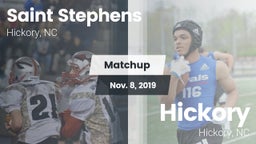 Matchup: Saint Stephens High vs. Hickory  2019