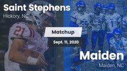 Matchup: Saint Stephens High vs. Maiden  2020