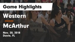 Western  vs McArthur Game Highlights - Nov. 20, 2018