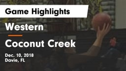 Western  vs Coconut Creek  Game Highlights - Dec. 10, 2018